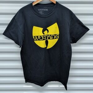 Wu-Tang Clan T-Shirt Large Mens Black Yellow Logo Graphic Hip Hop‎ Rap Tee